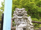 入口にある『獅子』モンゴリアビレッジテンゲルの守り神です