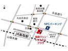 駐車場マップ…(A)直営駐車場※高さ制限1.55M、(B)提携駐車場※高さ制限2.10M