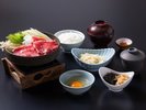 (ディナー)玉子と相性抜群!特製割り下で食べる「すきやき御膳」