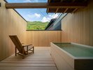 【別館・島茂屋】百十三/表二階のハレ空間/半露天風呂付