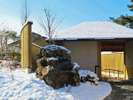 【外観】雪の積もった入り口