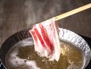 *【夕食(一例)】和歌山県ブランド豚紀州うめぶたのしゃぶしゃぶ