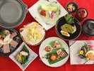 *【会席料理】春のステーキ会席(全体)