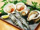 【お食事例/海鮮BBQプラン】新鮮な海鮮は炭火で焼くと、美味しさアップ!