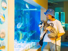 【わくわく海中水族館 シードーナツ】リード着用またはカゴ利用で同伴OK!ワンちゃんもお魚に興味津々♪