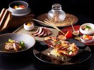 京都の旬の食材や国産和牛をメインに、全国各地からの厳選食材を鉄板料理でご提供