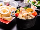 鮑と牡蠣のアヒージョ、和食料理長仕込み