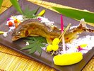 【ご夕食・別注料理】「川魚の塩焼き」季節によってイワナや鮎をご用意しています。