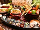 【隣接レストラン/マラルンガ和琉創作(朝食一例)】ブッフェ形式で和洋琉の料理をご提供しております。