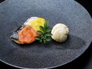 【ご夕食】熊野絢爛割烹-白龍-/焼肴<春の鰆味噌焼き・真鯛の桜葉寿司>