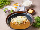 朝食メニュー 胡麻だれクリーミーカレーうどん定食
