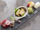【あんこう特別会席】冬 (2026年12月〜2027年2月)「お造り」寒鰤 鰹 烏賊 鰆叩き 蒸し鮑