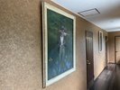 日光の絵を飾った廊下