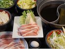 豚鍋(しゃぶ or すき)と野菜おかわりコーナー全体像(イメージです)