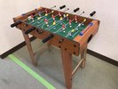 卓球場に新たに設置したサッカーゲーム