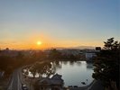 宿から見た猿沢池の夕暮れ
