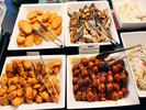 ■朝食ビュッフェ(焼き魚、和の揚げ物、ミートボール)
