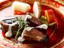2025冬イメージ|美食フレンチ|牛ほほ肉の赤ワイン煮込み 周防大島産の野菜添え