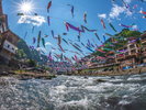 【杖立温泉 鯉のぼり祭り】3000匹以上の鯉のぼりの圧巻の光景を是非!(写真提供:熊本県観光連盟)