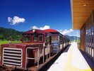 【南阿蘇鉄道のトロッコ列車】壮大な阿蘇の大地を走る観光列車。写真提供:熊本県観光連盟