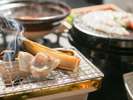 ・若狭フグ付きフルコース/焼きフグを堪能