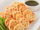【9月朝食】蓮根の挟み上げ 山椒風味のオイルソース