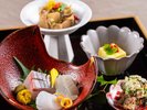 【季節の会席】秋(2026年9月〜11月)一の膳 小鉢と造里 三種盛り