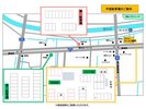 駐車場地図※全駐車場、先着順及び予約不可、大型車及び中型車及びトラック及び二輪車はご申告下さい。