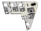 【4ベッドルーム】お部屋の間取り図(一例)