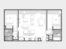 【2ベッドルーム】お部屋の間取り図(一例)