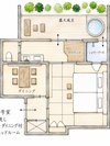 110号室 白 平面図