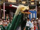 大阪お祭り、天神祭りです。毎年花火大会も催されます。