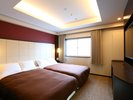 【デラックスツインルーム】バス・トイレセパレート、高層階禁煙2室限定です☆