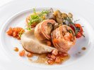 9月ランチメニュー★銀鮭のバロティーヌ きのこのフリットとバルサミコソース