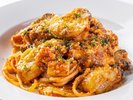 9月ランチメニュー★焼きなすとパンチェッタのタプナードトマトパスタ