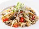 9月ランチメニュー★さんまのスモークと焼きねぎのオイルパスタ