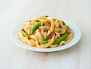 【明太あさりうどん】もちもちのうどんに、明太子のほどよい塩味とコクを絡めたやさしい味わい