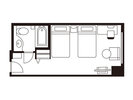 【メインタワー】ツインルーム 21u (28〜34階)