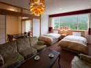 【エグゼクティブデラックス】65m2+和室8畳とスイートの次に広いお部屋、ごゆっくりとお寛ぎください。