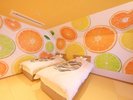 コンセプトルーム柑橘【蜜柑】みかんをモチーフとした明るいお部屋に気分も上がる！
