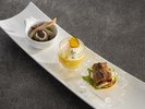 <9月〜10月のおすすめの一品>三島カボチャの冷製プティスープ 鰻のリエット 天城鹿のルーロ【富士】