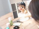 ライト付き三面鏡で女優さん気分♪ ※使用感イメージ