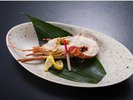 大きな蒸し海老は食べ応え抜群