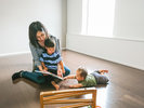パレットルームはクツをに脱いで過ごす部屋だから小さなお子様も安心です!