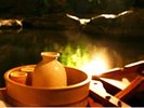 露天風呂で日本酒をお楽しみいただけます