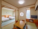 ・【和洋室4.5畳・6畳】和室は布団3組まで敷いてご利用いただけます