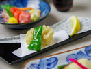 【万座会席】(7/10〜)鱧の唐揚げ 青味