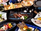 地元の銘牛・田村牛を使用した但馬牛ステーキ会席
