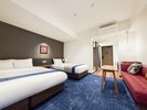 【アクセシブルツイン 洋室】広々としたベットで旅の疲れをお取りください。