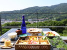 海光庵専用朝食晴れた日は希望でテラス朝食ができます。